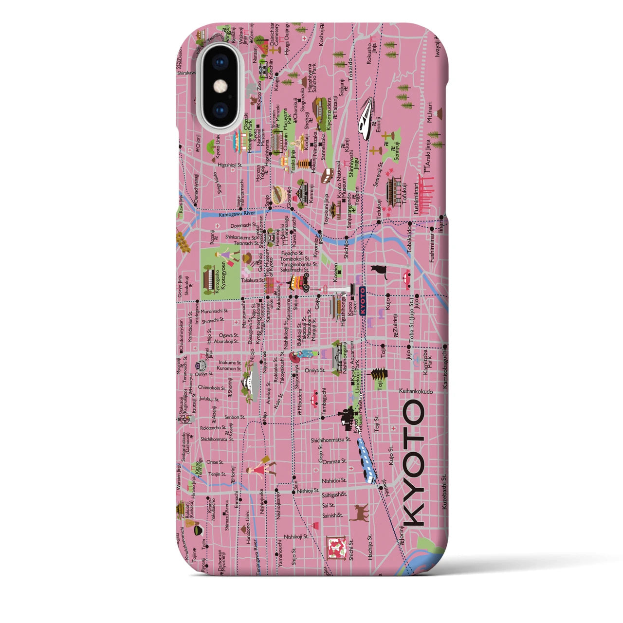 【京都】イラストマップiPhoneケース(バックカバータイプ)