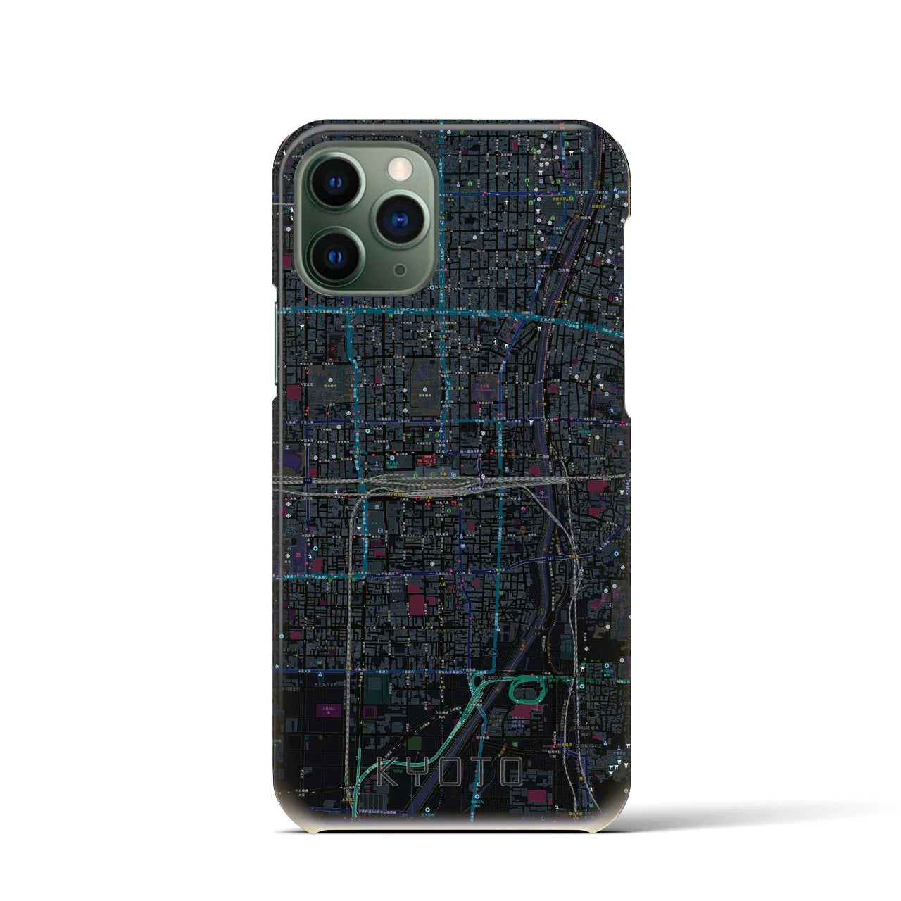 【京都2(京都府)】地図柄iPhoneケース(バックカバータイプ)