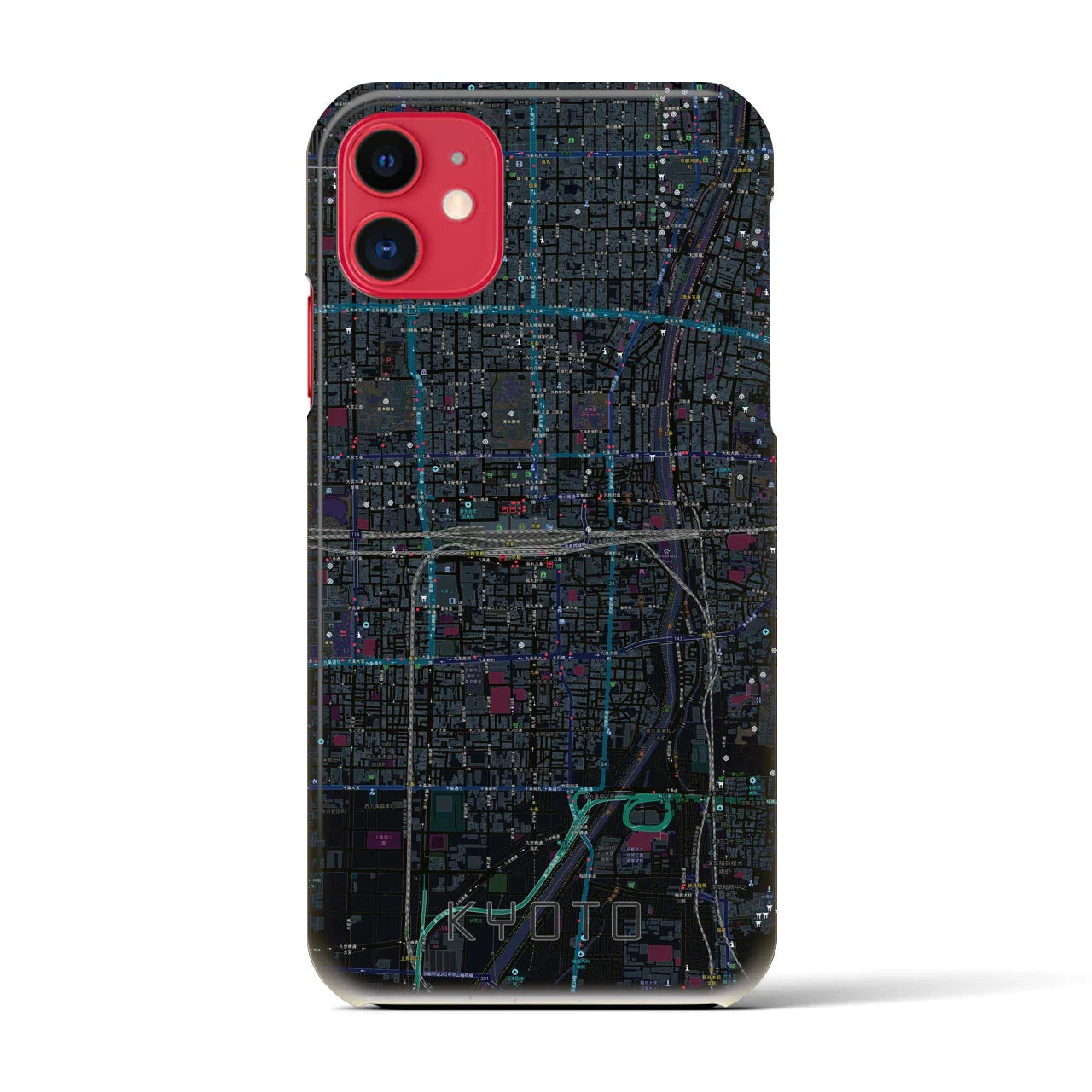 【京都2(京都府)】地図柄iPhoneケース(バックカバータイプ)