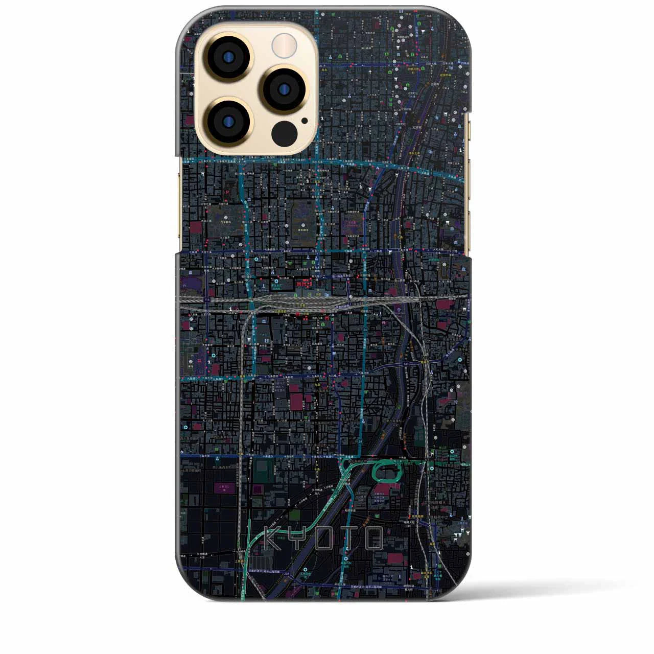 【京都2(京都府)】地図柄iPhoneケース(バックカバータイプ)