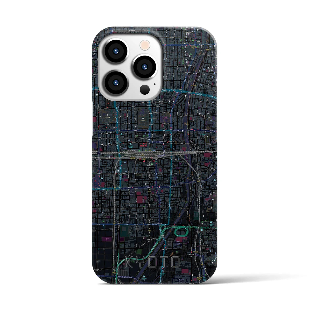 【京都2(京都府)】地図柄iPhoneケース(バックカバータイプ)