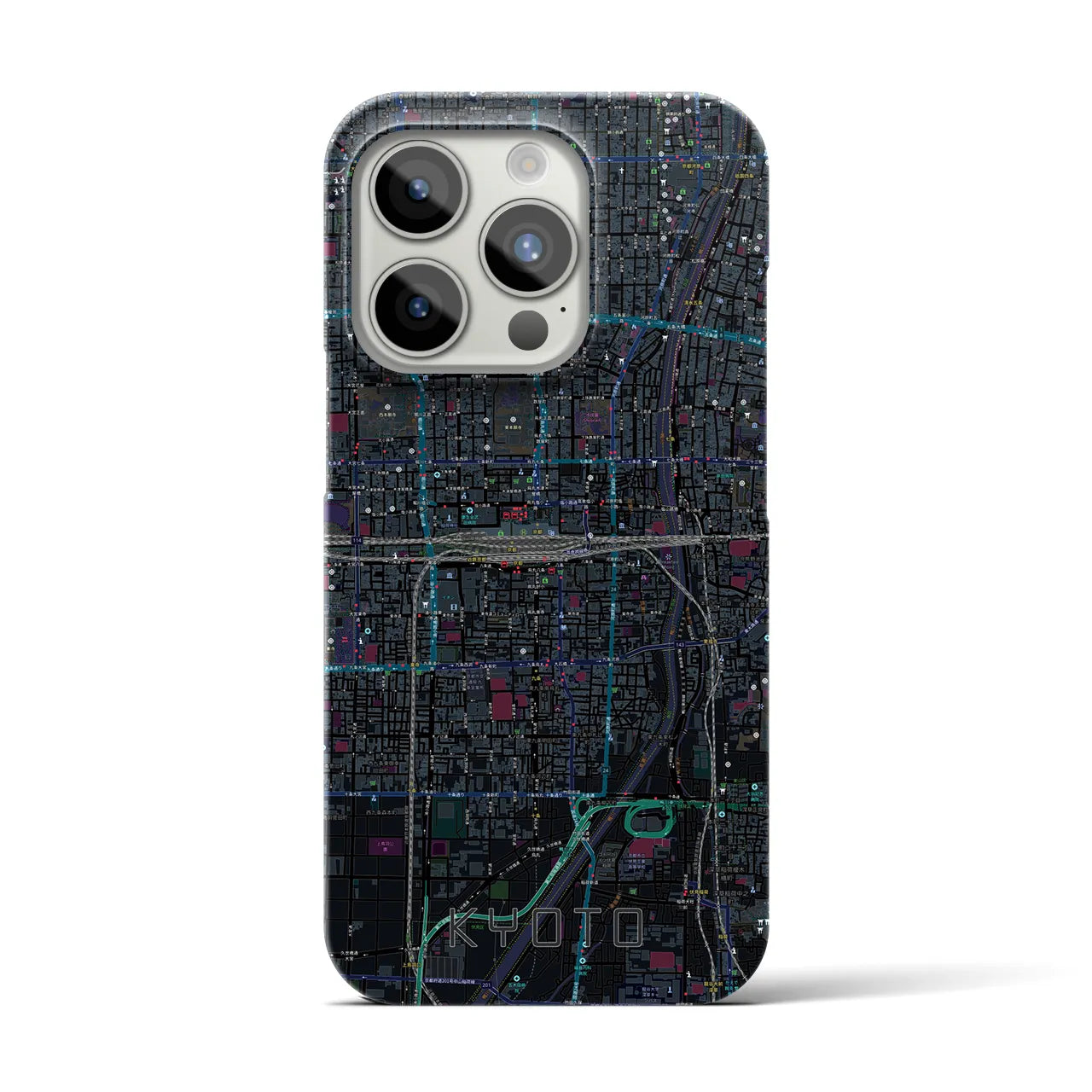 【京都2(京都府)】地図柄iPhoneケース(バックカバータイプ)