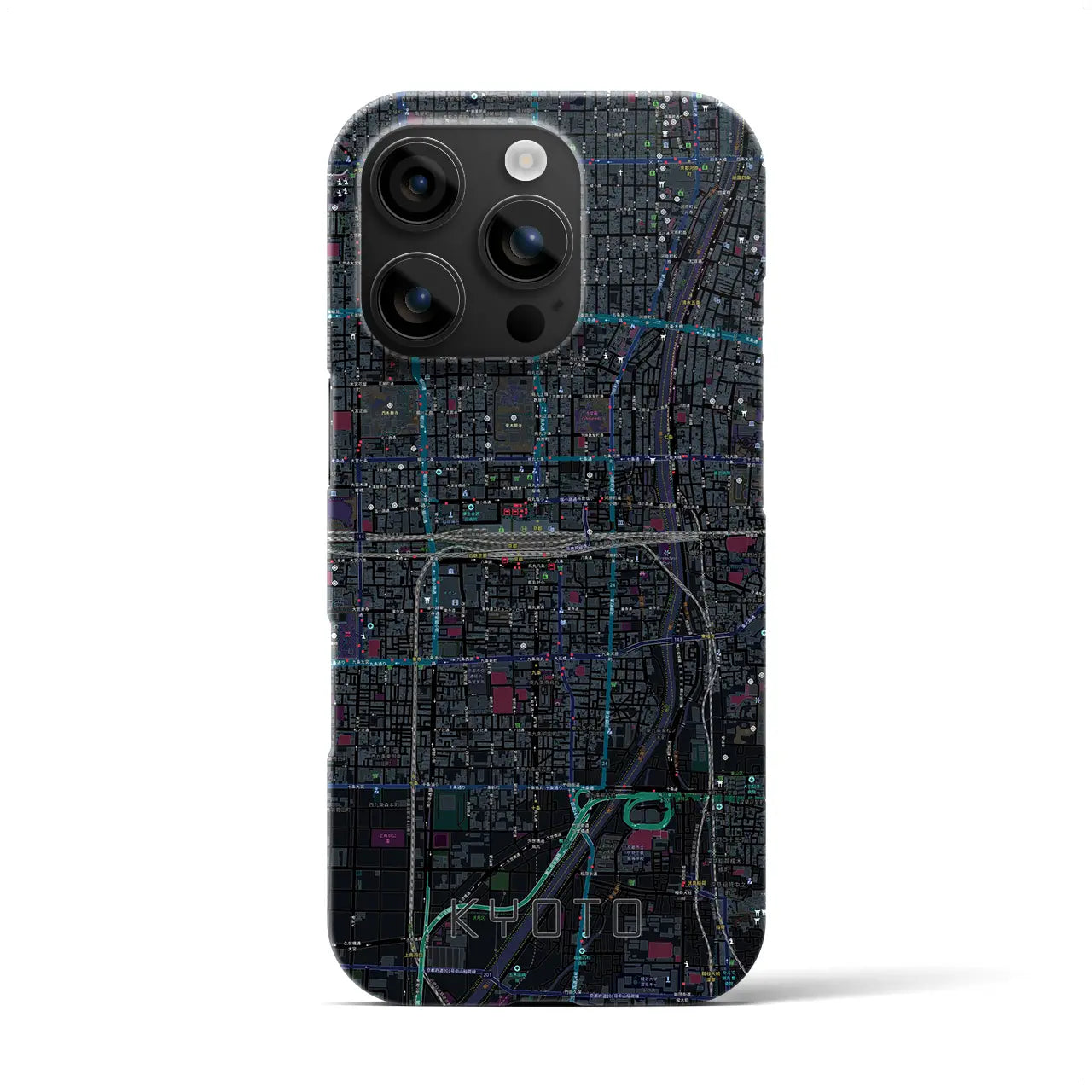 【京都2(京都府)】地図柄iPhoneケース(バックカバータイプ)