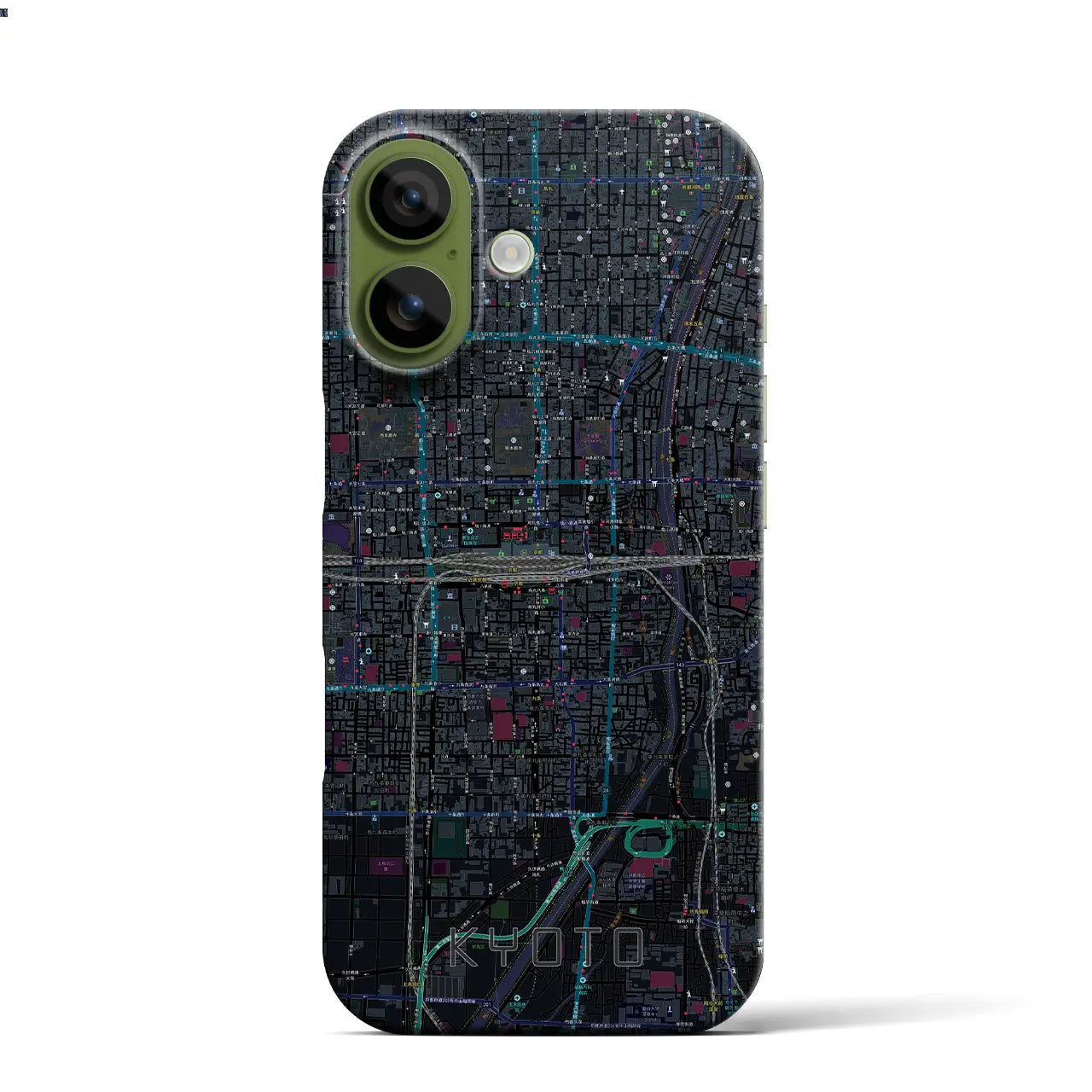 【京都2(京都府)】地図柄iPhoneケース(バックカバータイプ)