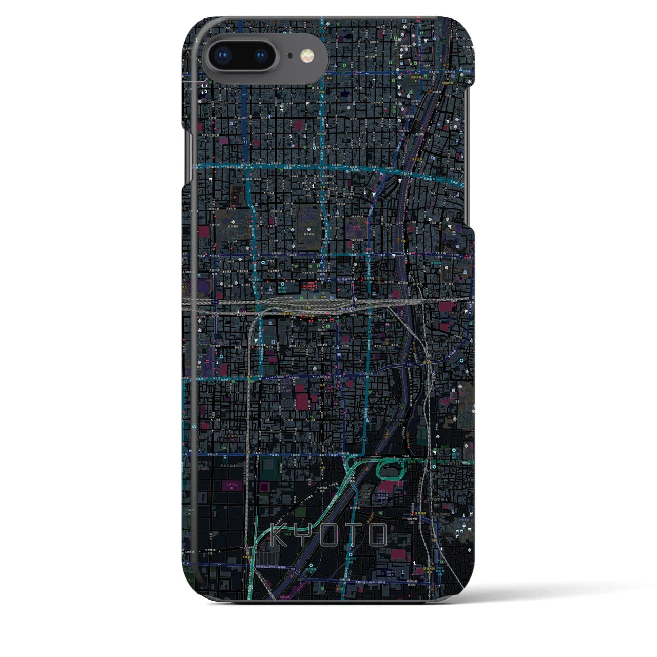 【京都2(京都府)】地図柄iPhoneケース(バックカバータイプ)