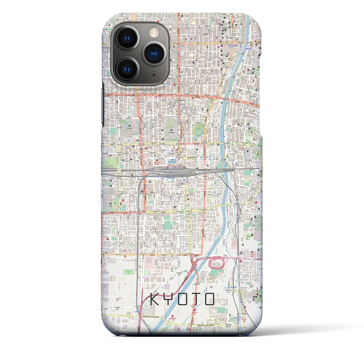 【京都2(京都府)】地図柄iPhoneケース(バックカバータイプ)