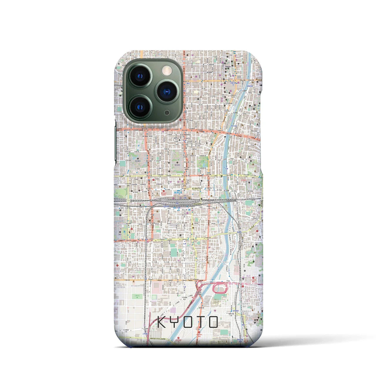 【京都2(京都府)】地図柄iPhoneケース(バックカバータイプ)