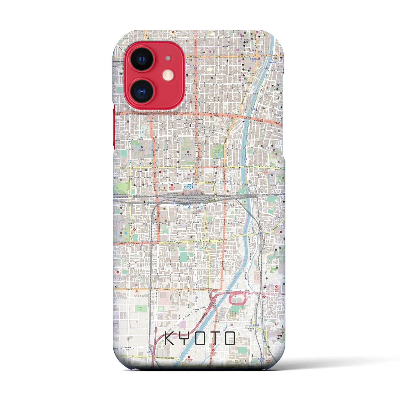 【京都2(京都府)】地図柄iPhoneケース(バックカバータイプ)