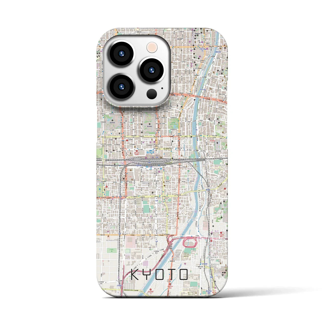 【京都2(京都府)】地図柄iPhoneケース(バックカバータイプ)