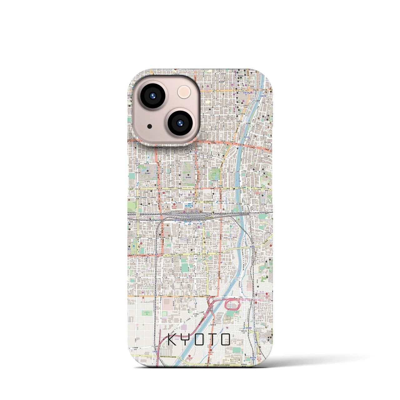 【京都2(京都府)】地図柄iPhoneケース(バックカバータイプ)