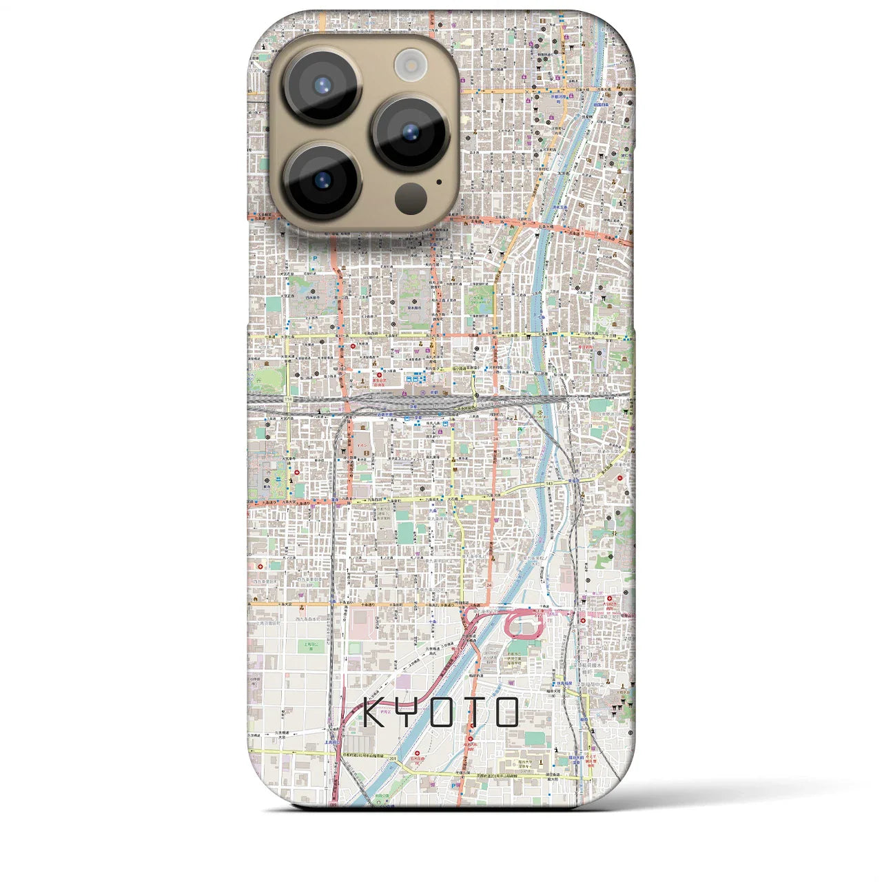 【京都2(京都府)】地図柄iPhoneケース(バックカバータイプ)