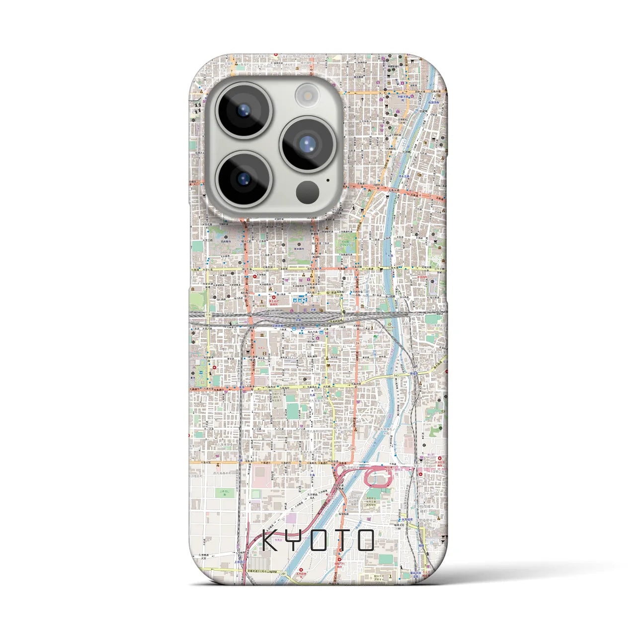 【京都2(京都府)】地図柄iPhoneケース(バックカバータイプ)