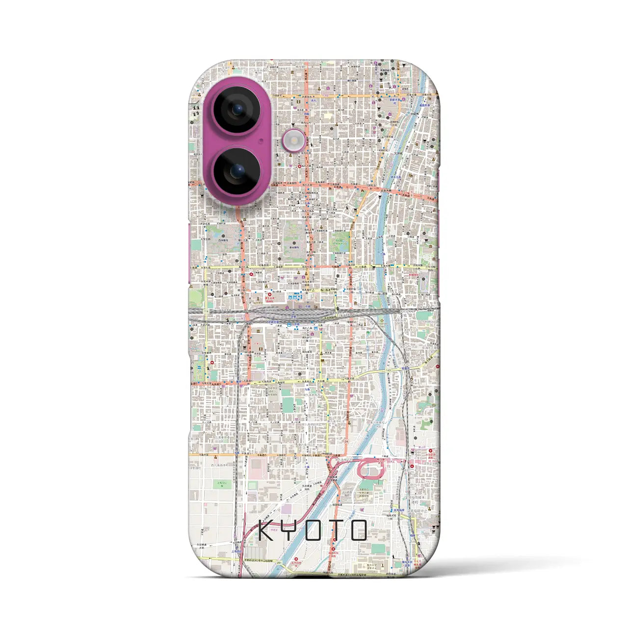 【京都2(京都府)】地図柄iPhoneケース(バックカバータイプ)