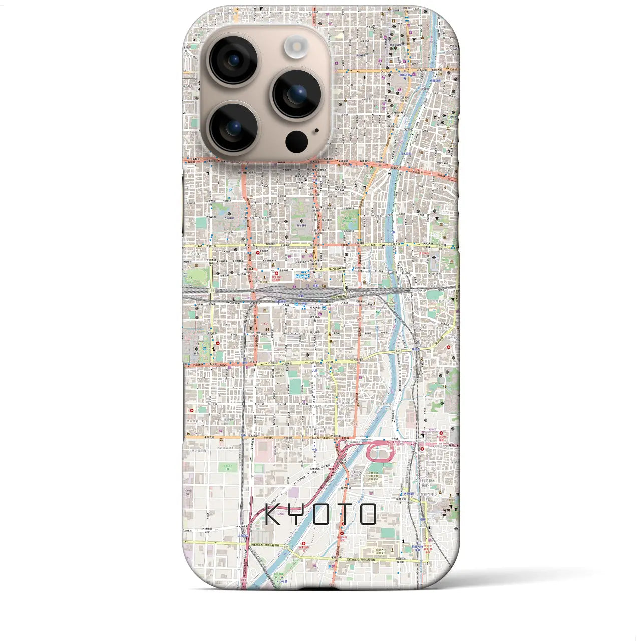 【京都2(京都府)】地図柄iPhoneケース(バックカバータイプ)