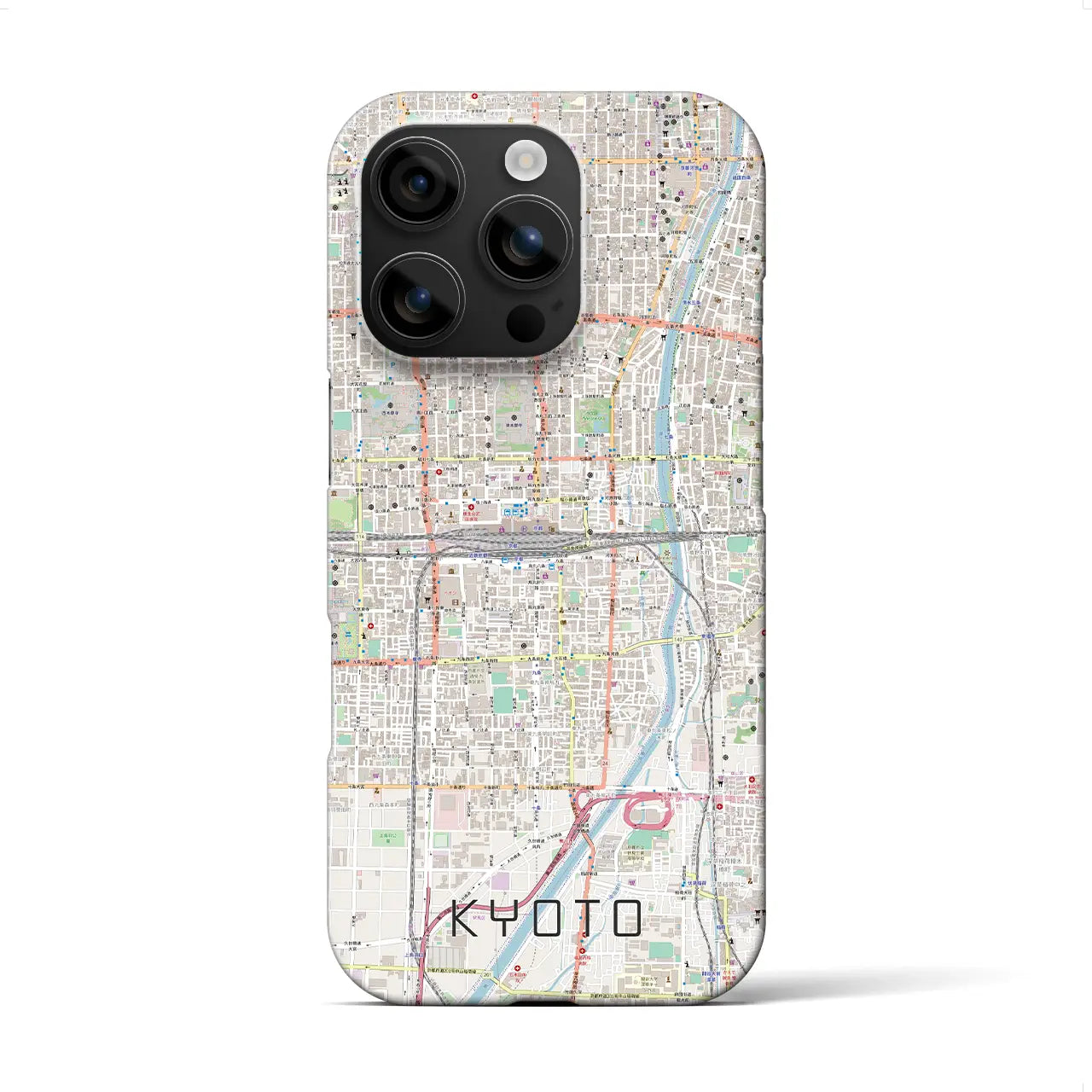 【京都2(京都府)】地図柄iPhoneケース(バックカバータイプ)