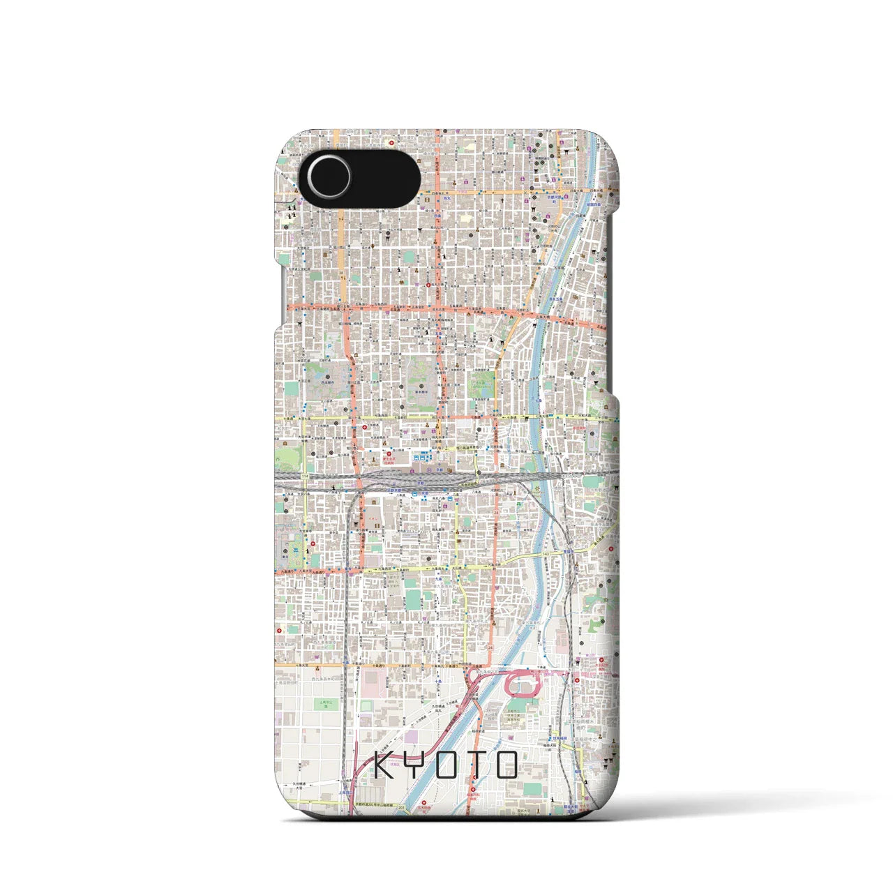 【京都2(京都府)】地図柄iPhoneケース(バックカバータイプ)