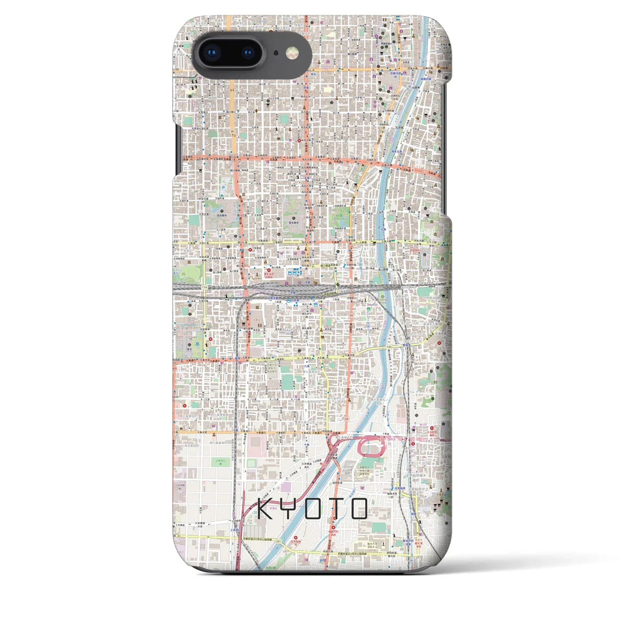 【京都2(京都府)】地図柄iPhoneケース(バックカバータイプ)