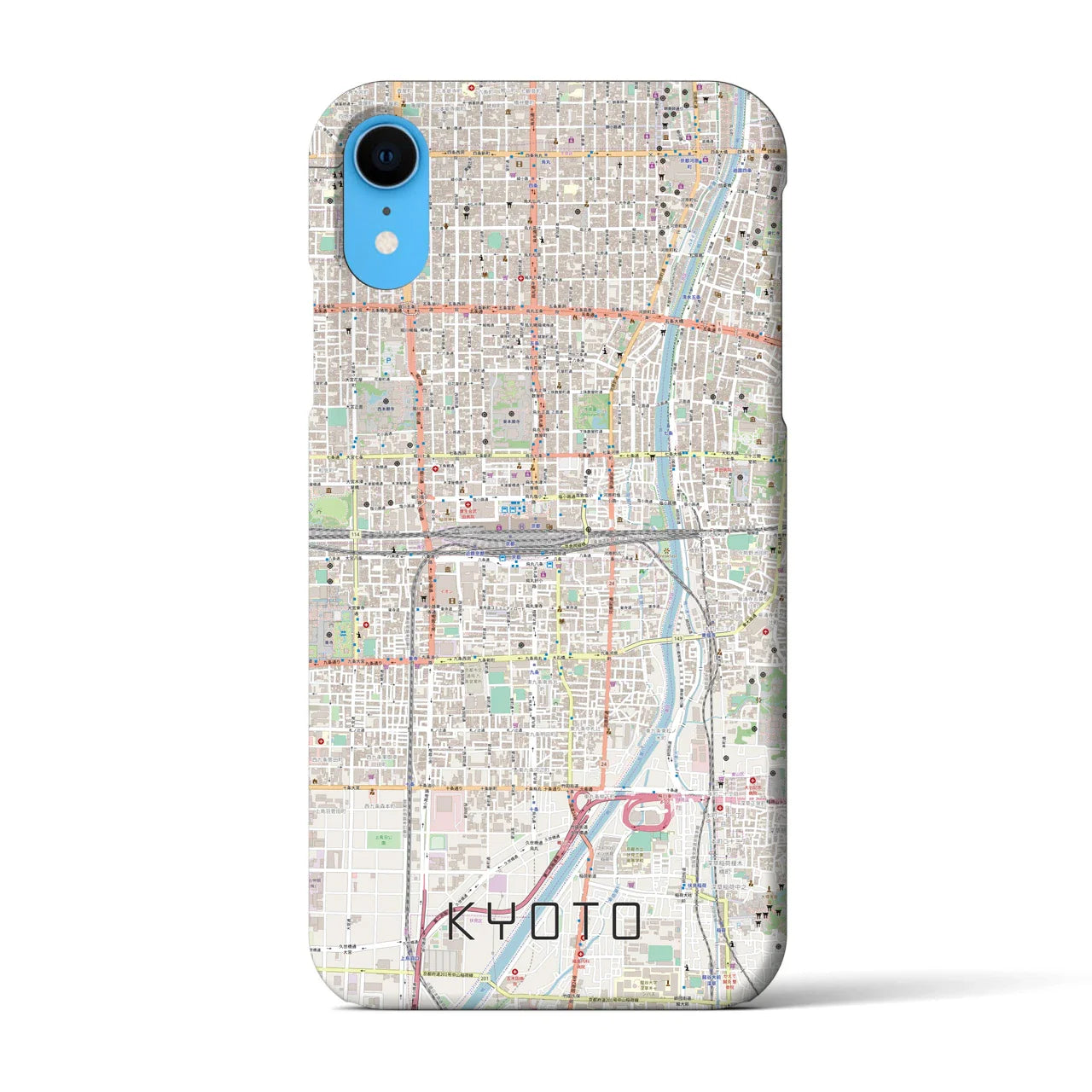 【京都2(京都府)】地図柄iPhoneケース(バックカバータイプ)