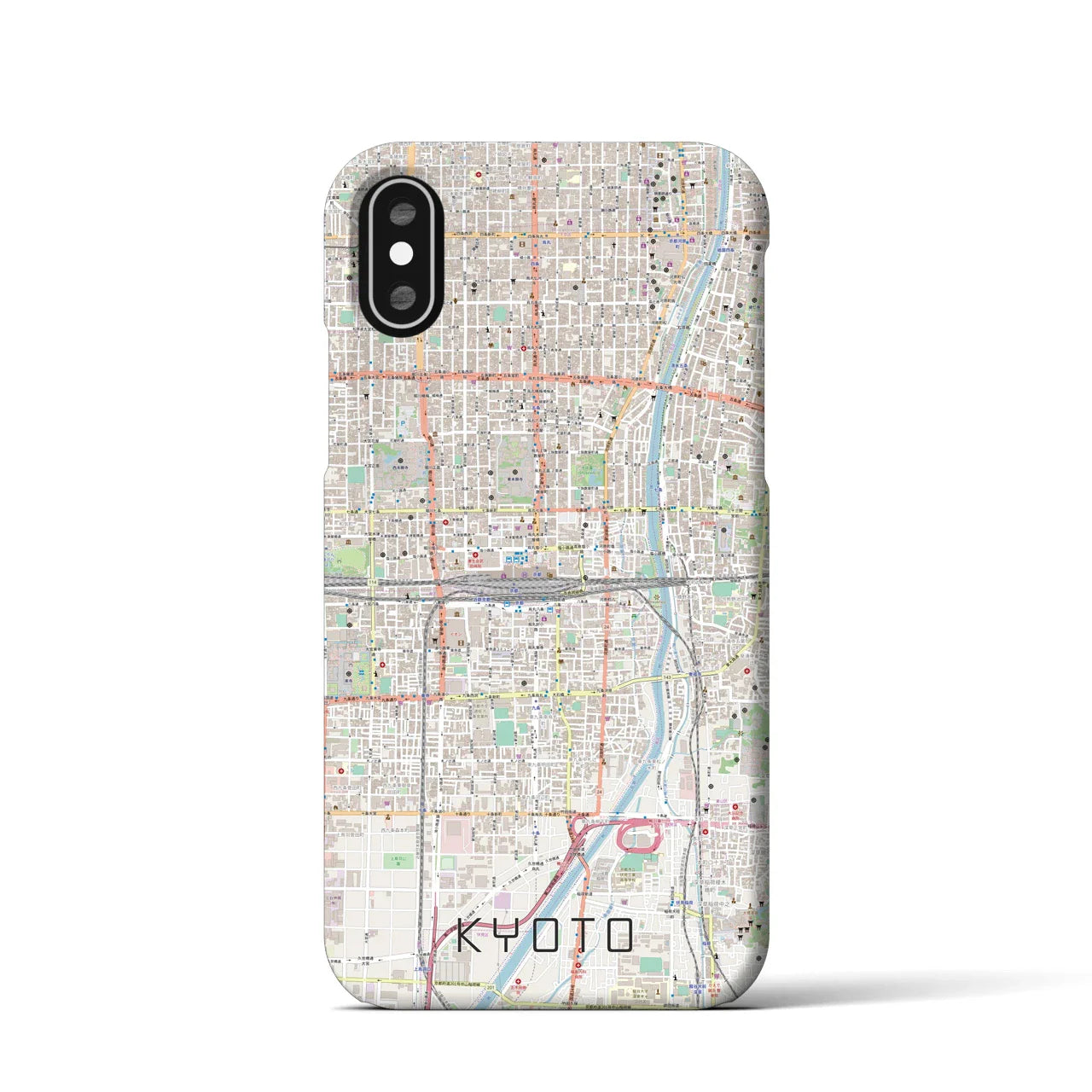 【京都2(京都府)】地図柄iPhoneケース(バックカバータイプ)