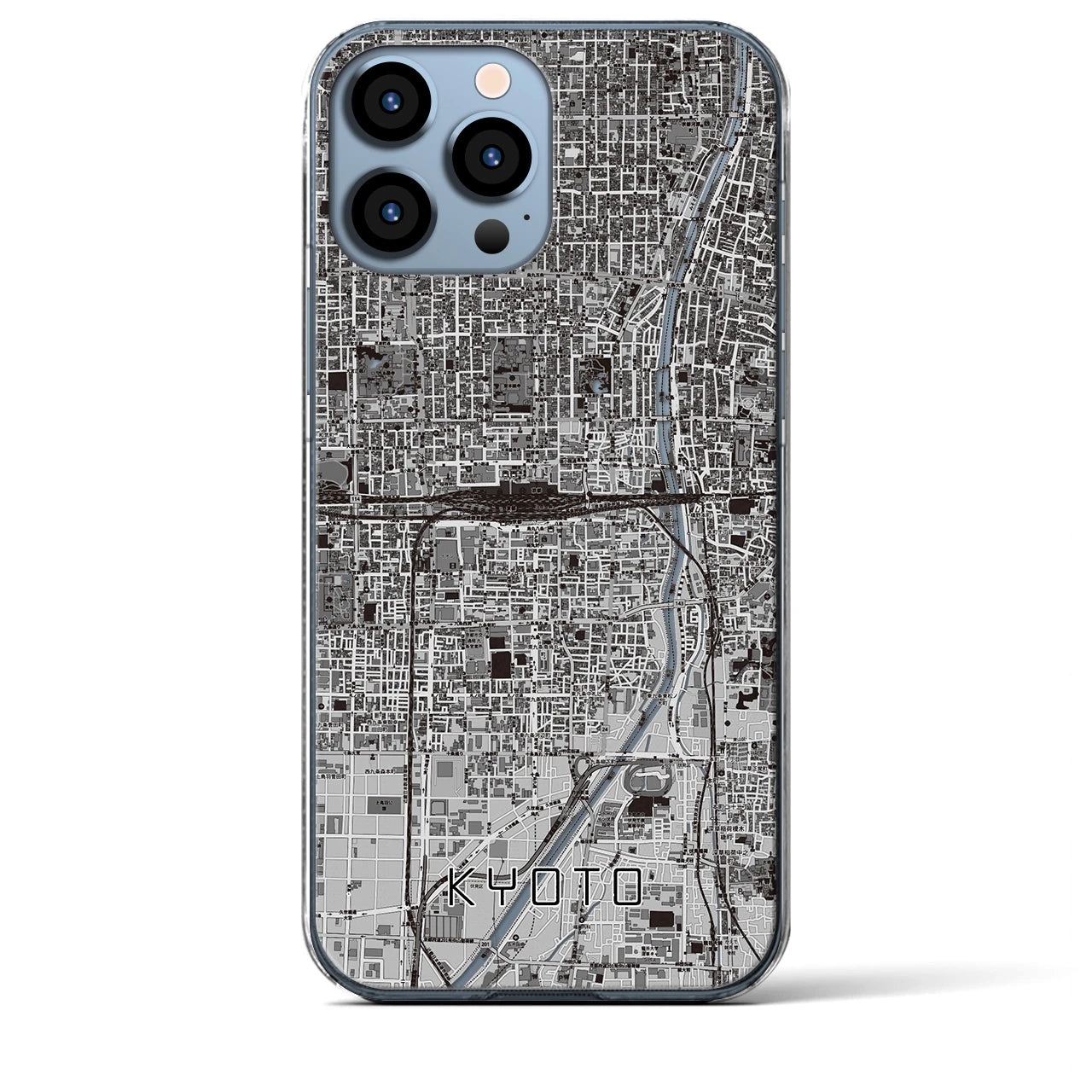 【京都2(京都府)】地図柄iPhoneケース(クリアタイプ)