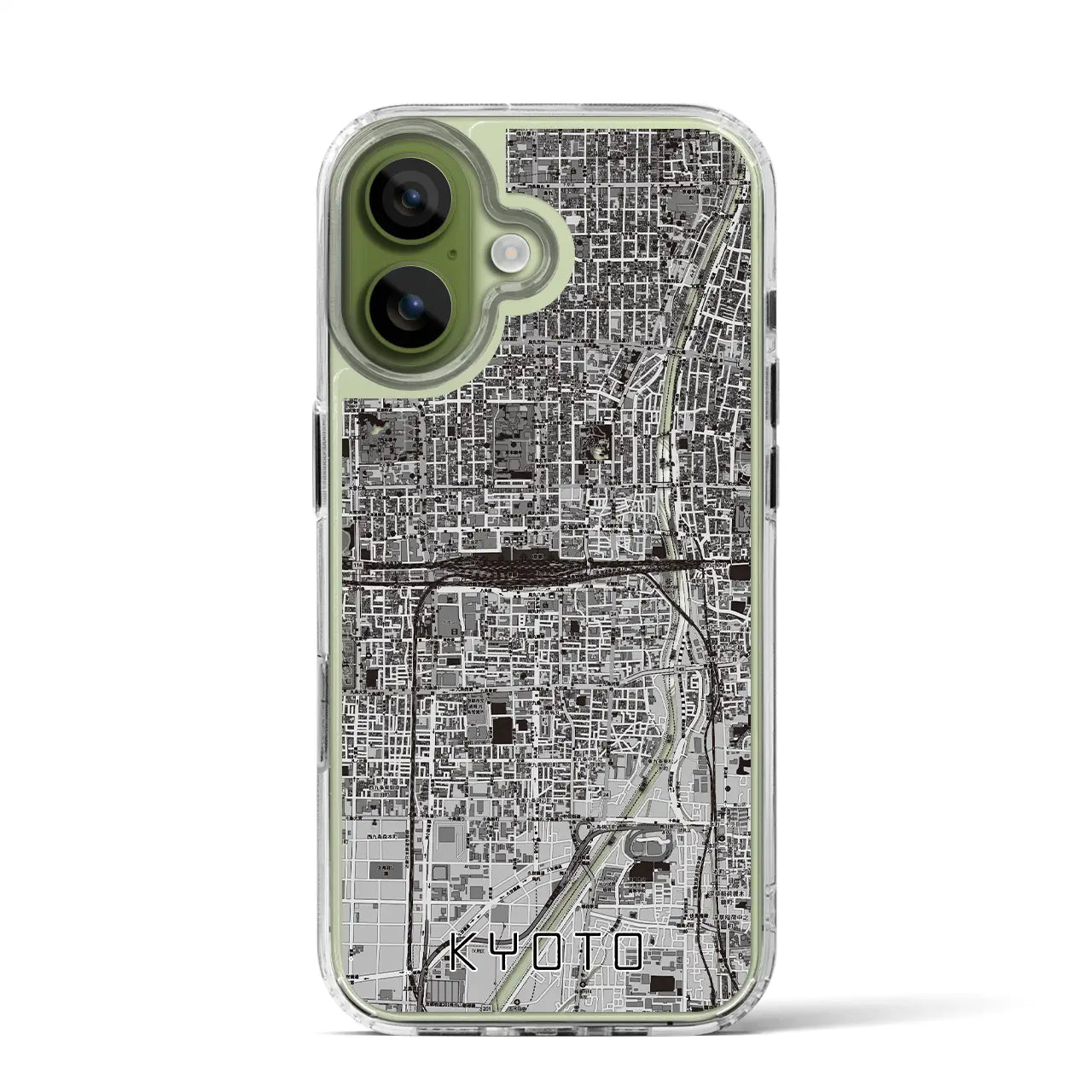 【京都2(京都府)】地図柄iPhoneケース(MagSafeタイプ)