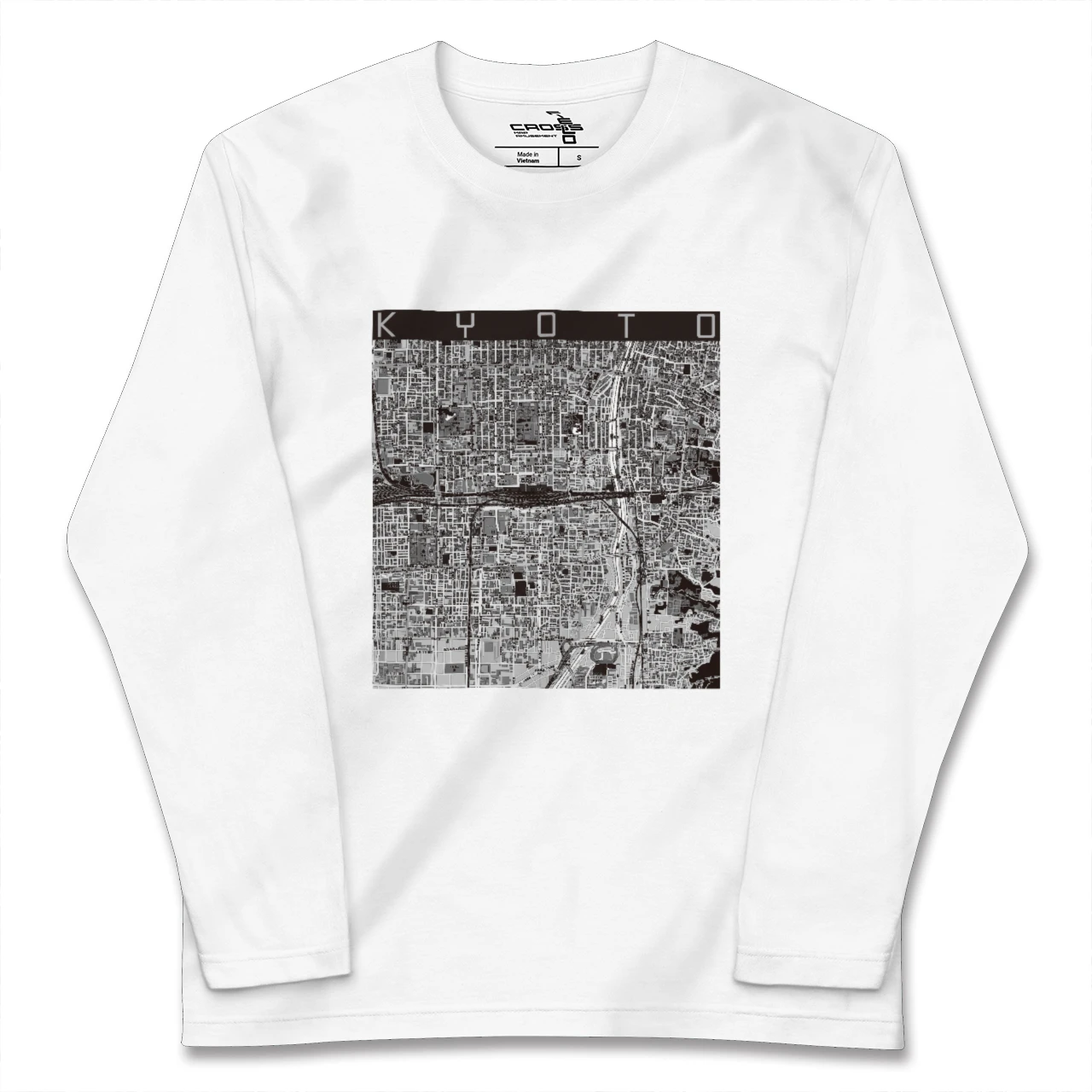 【京都2(京都府)】地図柄ロングスリーブTシャツ