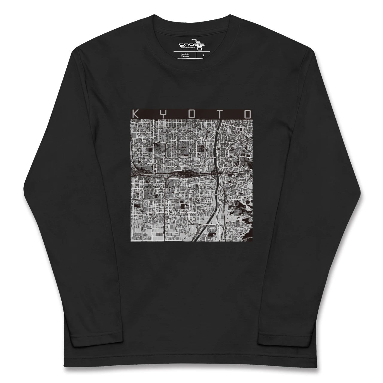【京都2(京都府)】地図柄ロングスリーブTシャツ