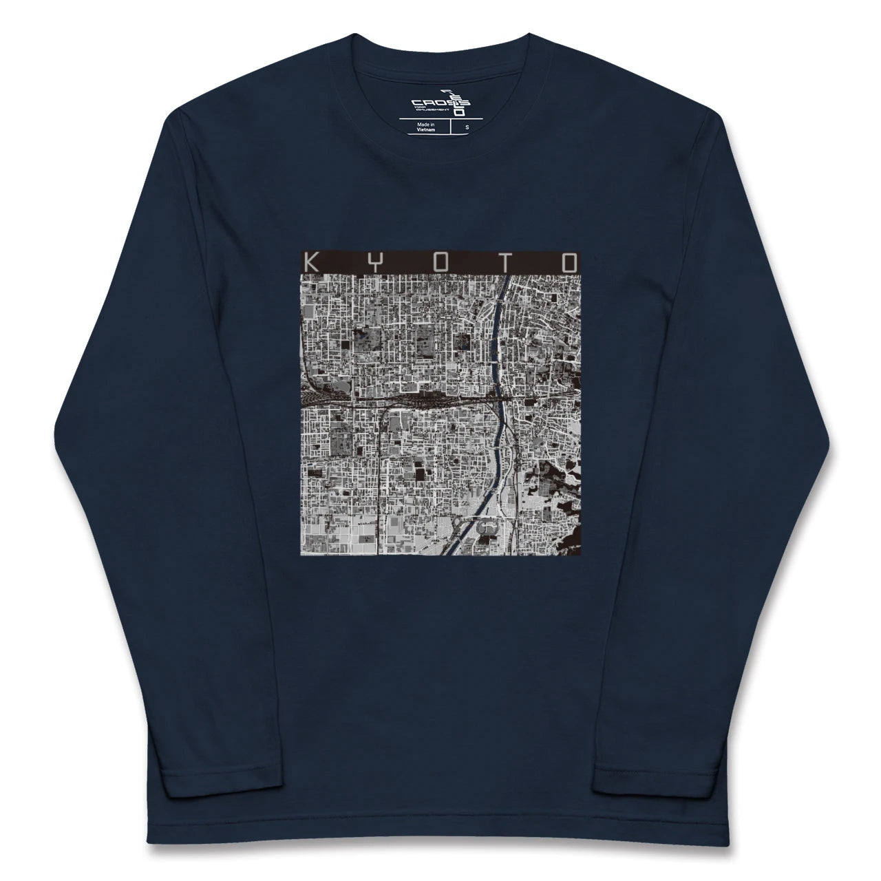 【京都2(京都府)】地図柄ロングスリーブTシャツ