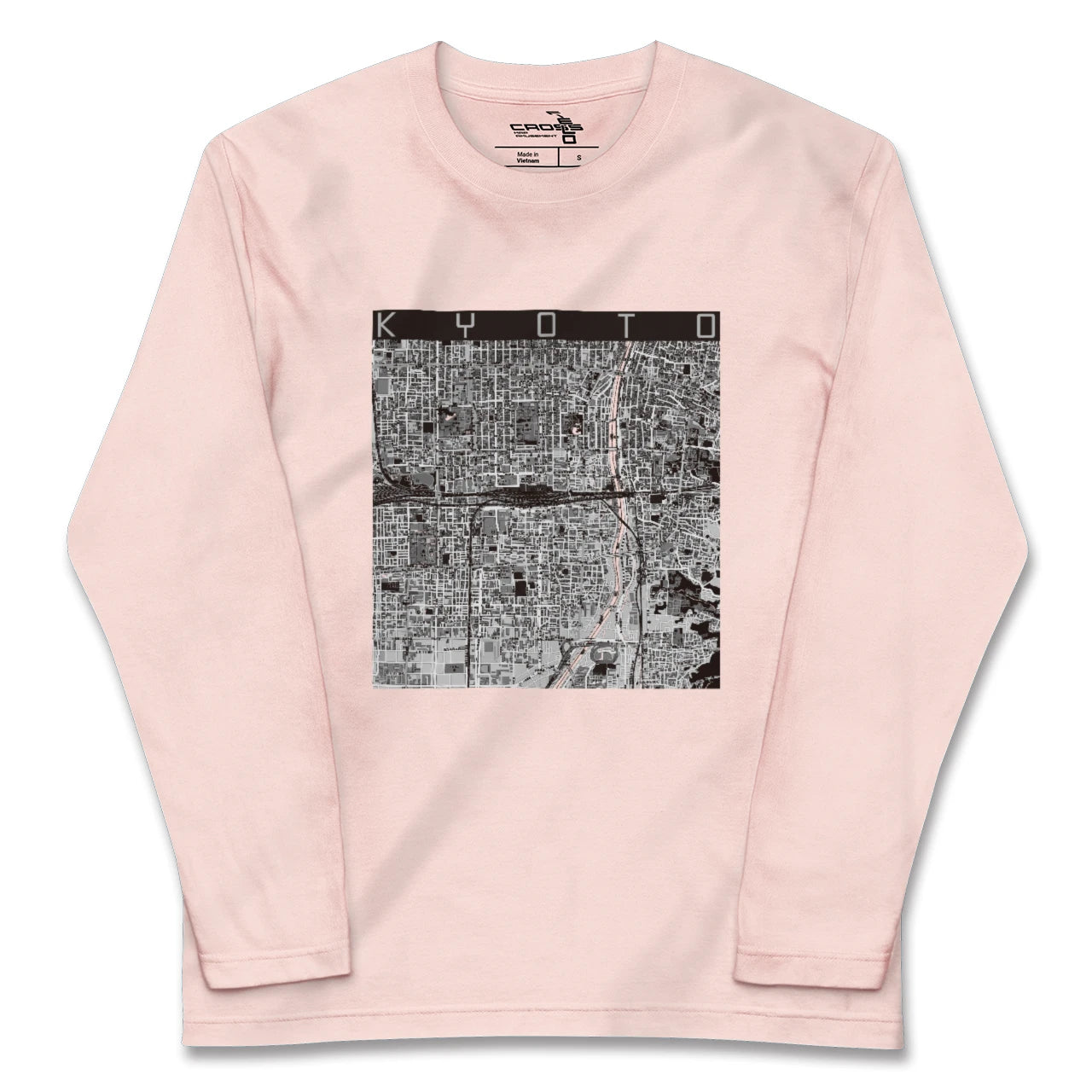【京都2(京都府)】地図柄ロングスリーブTシャツ