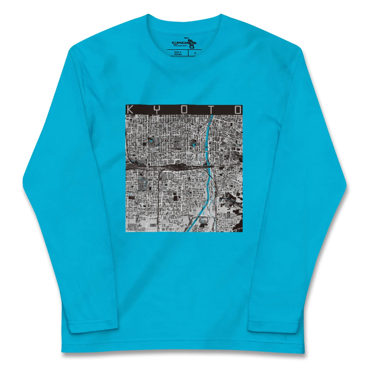 【京都2(京都府)】地図柄ロングスリーブTシャツ