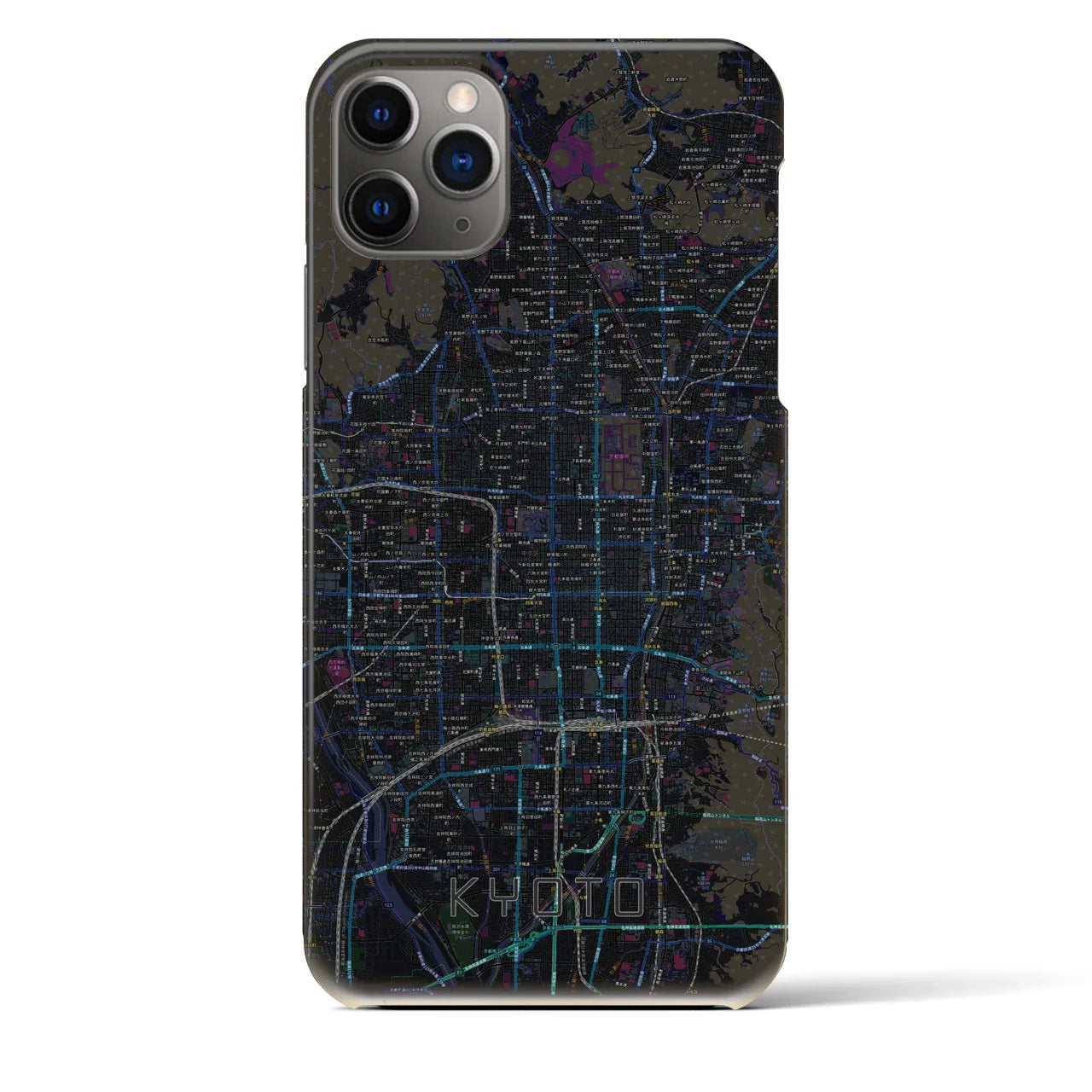 【京都(京都府)】地図柄iPhoneケース(バックカバータイプ)