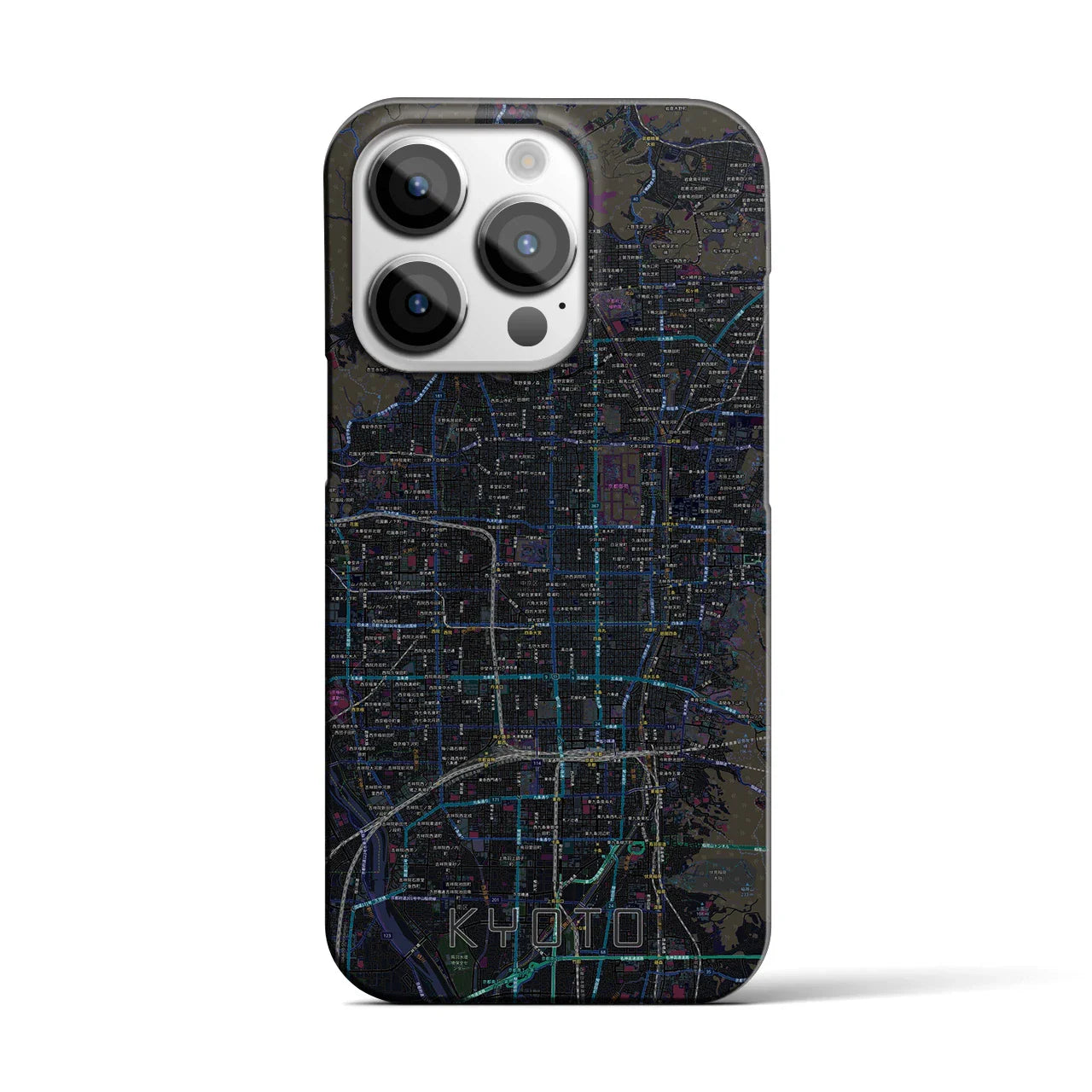 【京都(京都府)】地図柄iPhoneケース(バックカバータイプ)