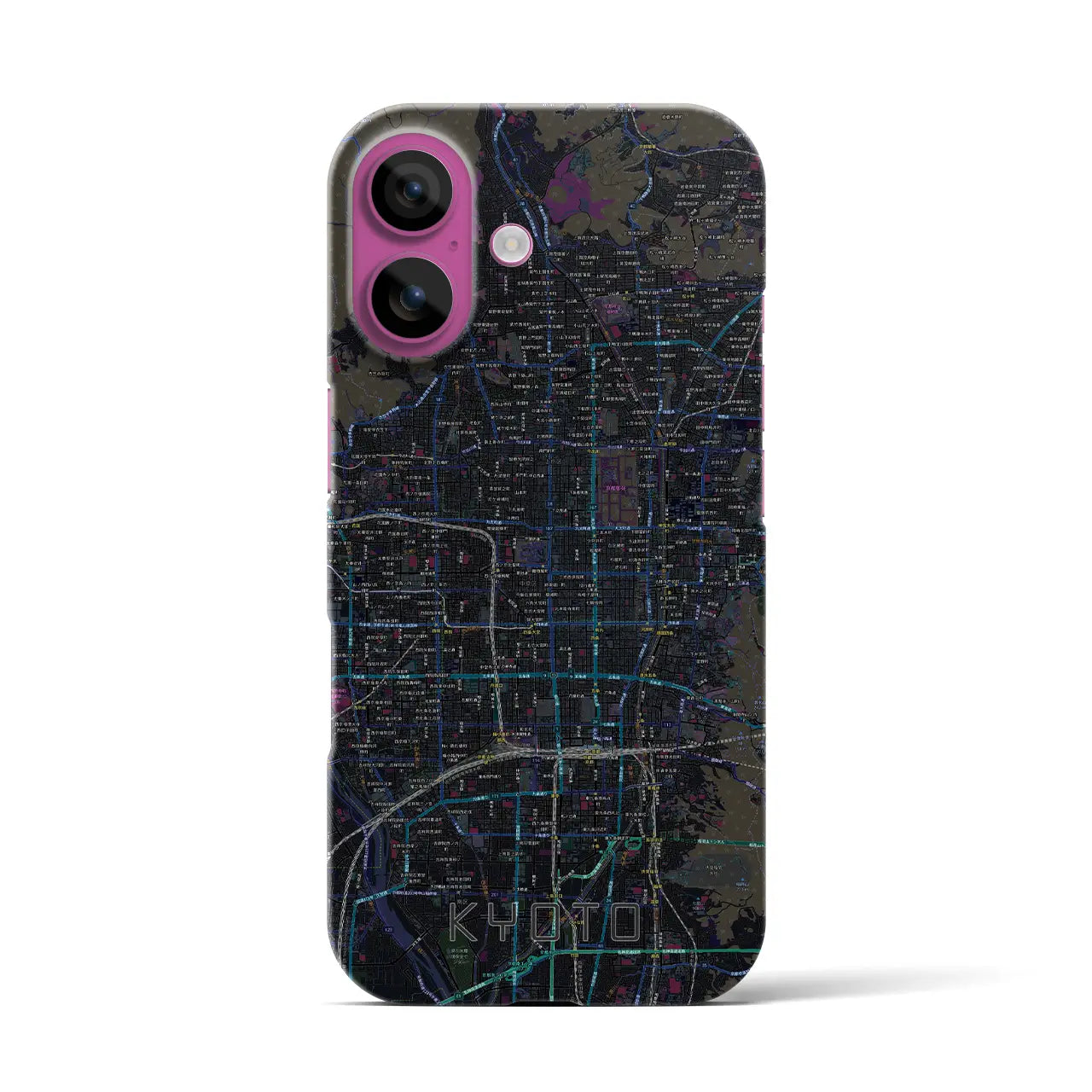 【京都(京都府)】地図柄iPhoneケース(バックカバータイプ)