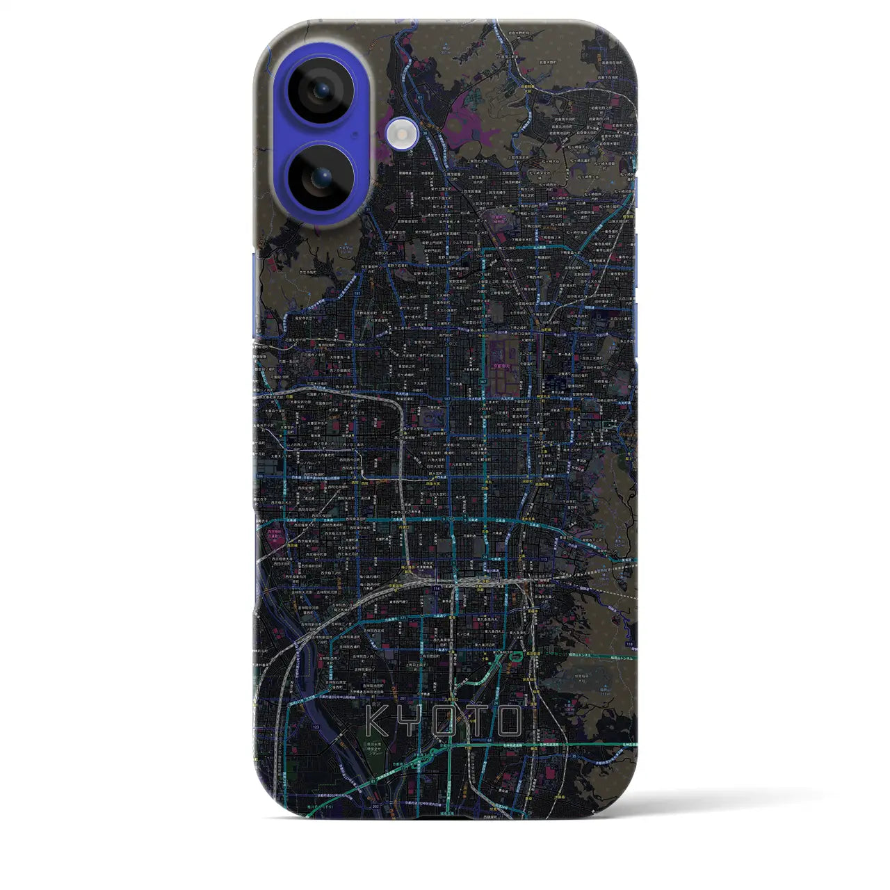 【京都(京都府)】地図柄iPhoneケース(バックカバータイプ)