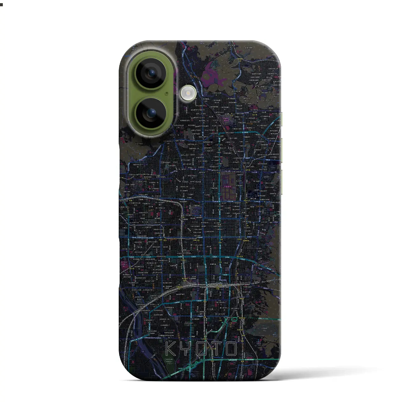 【京都(京都府)】地図柄iPhoneケース(バックカバータイプ)