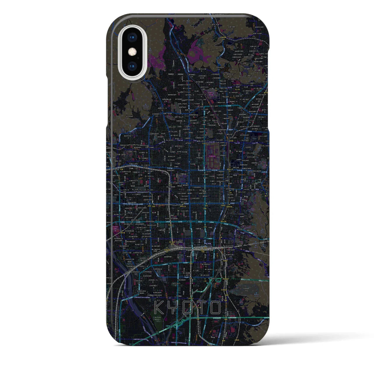 【京都(京都府)】地図柄iPhoneケース(バックカバータイプ)