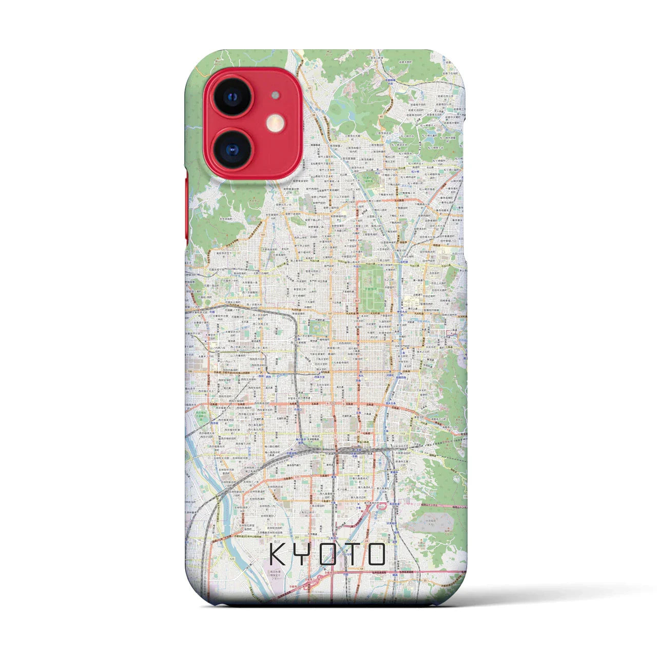 【京都(京都府)】地図柄iPhoneケース(バックカバータイプ)