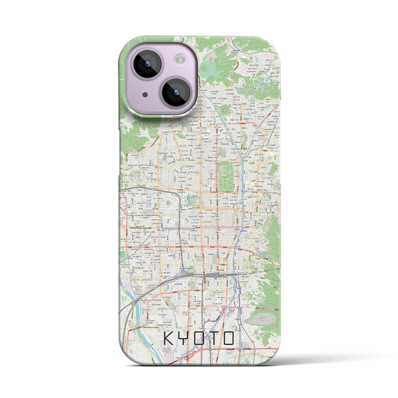 【京都(京都府)】地図柄iPhoneケース(バックカバータイプ)