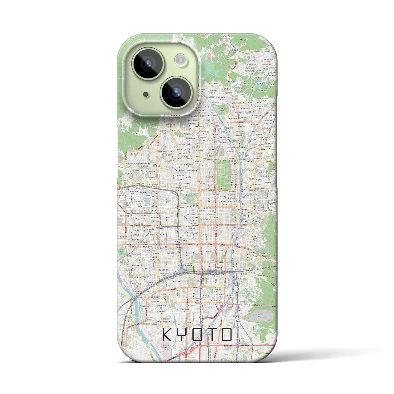 【京都(京都府)】地図柄iPhoneケース(バックカバータイプ)