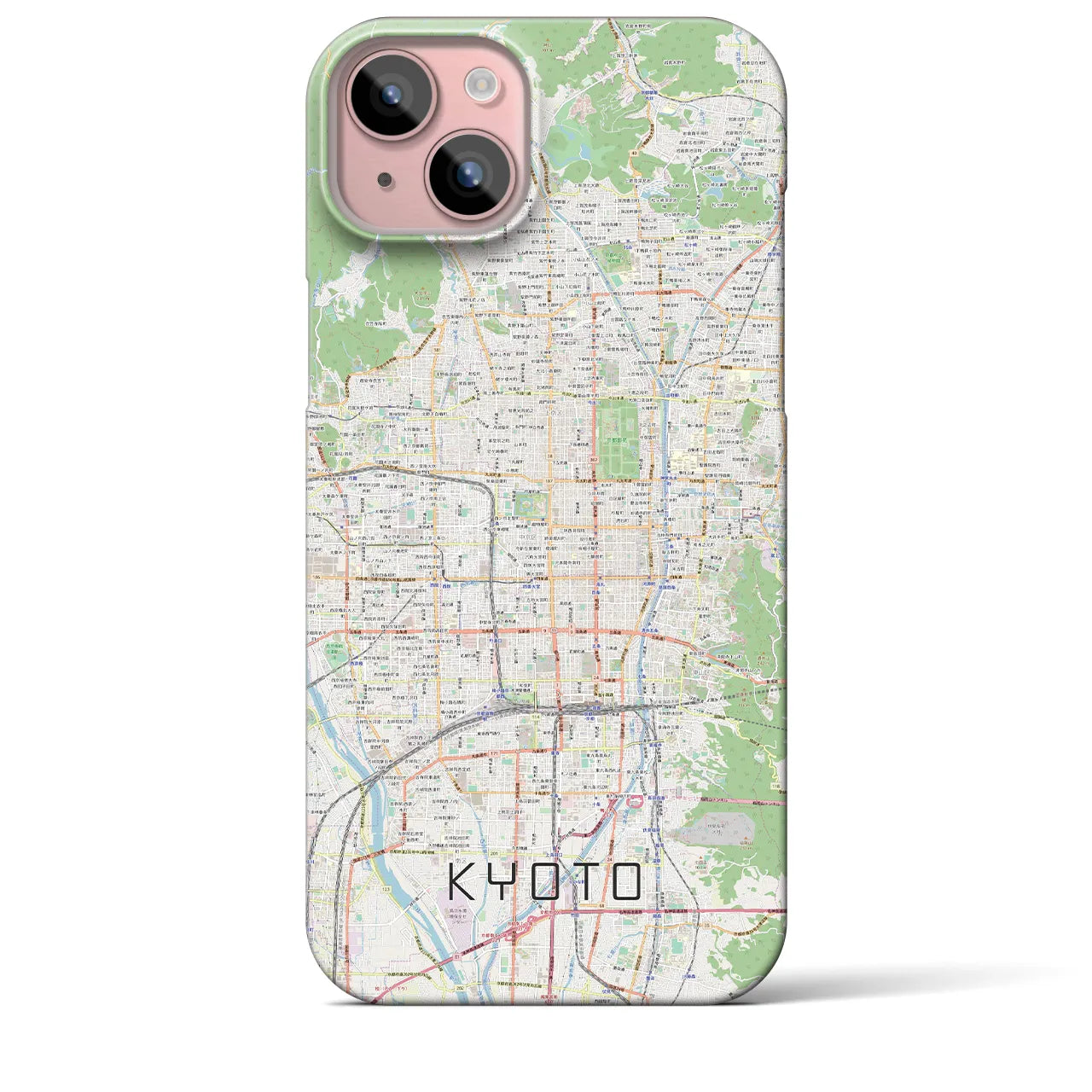 【京都(京都府)】地図柄iPhoneケース(バックカバータイプ)