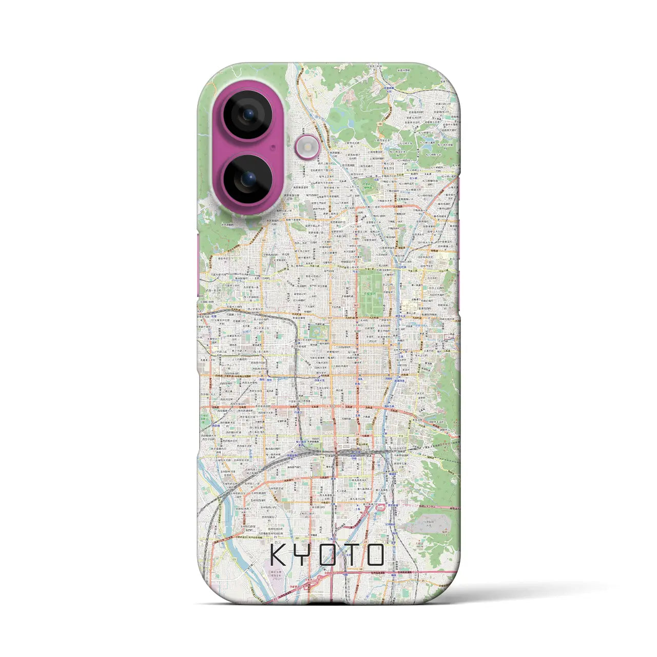 【京都(京都府)】地図柄iPhoneケース(バックカバータイプ)