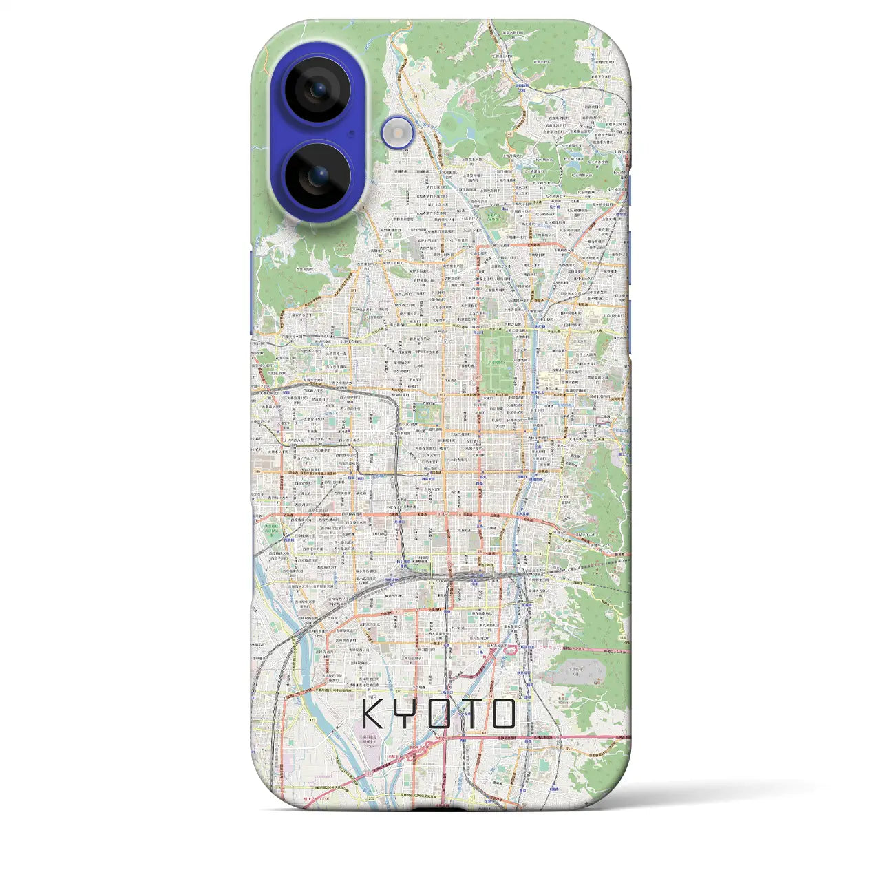 【京都(京都府)】地図柄iPhoneケース(バックカバータイプ)ナチュラル・iPhone 16 Pro Max 用