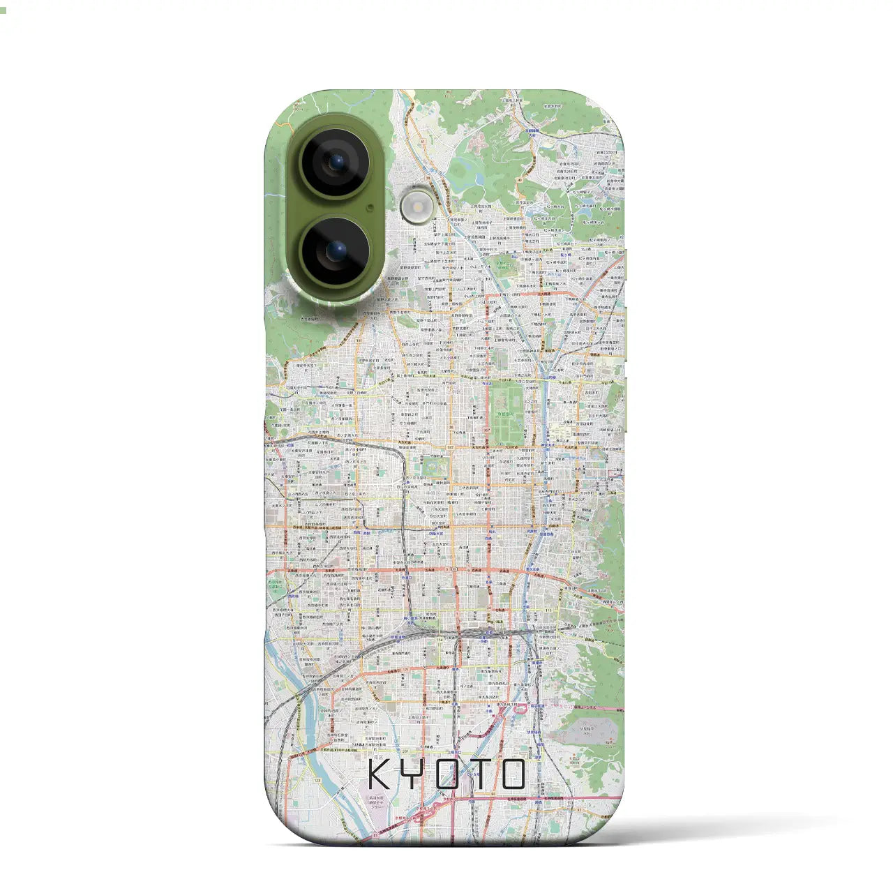 【京都(京都府)】地図柄iPhoneケース(バックカバータイプ)