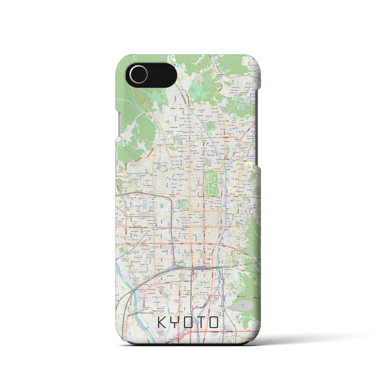 【京都(京都府)】地図柄iPhoneケース(バックカバータイプ)