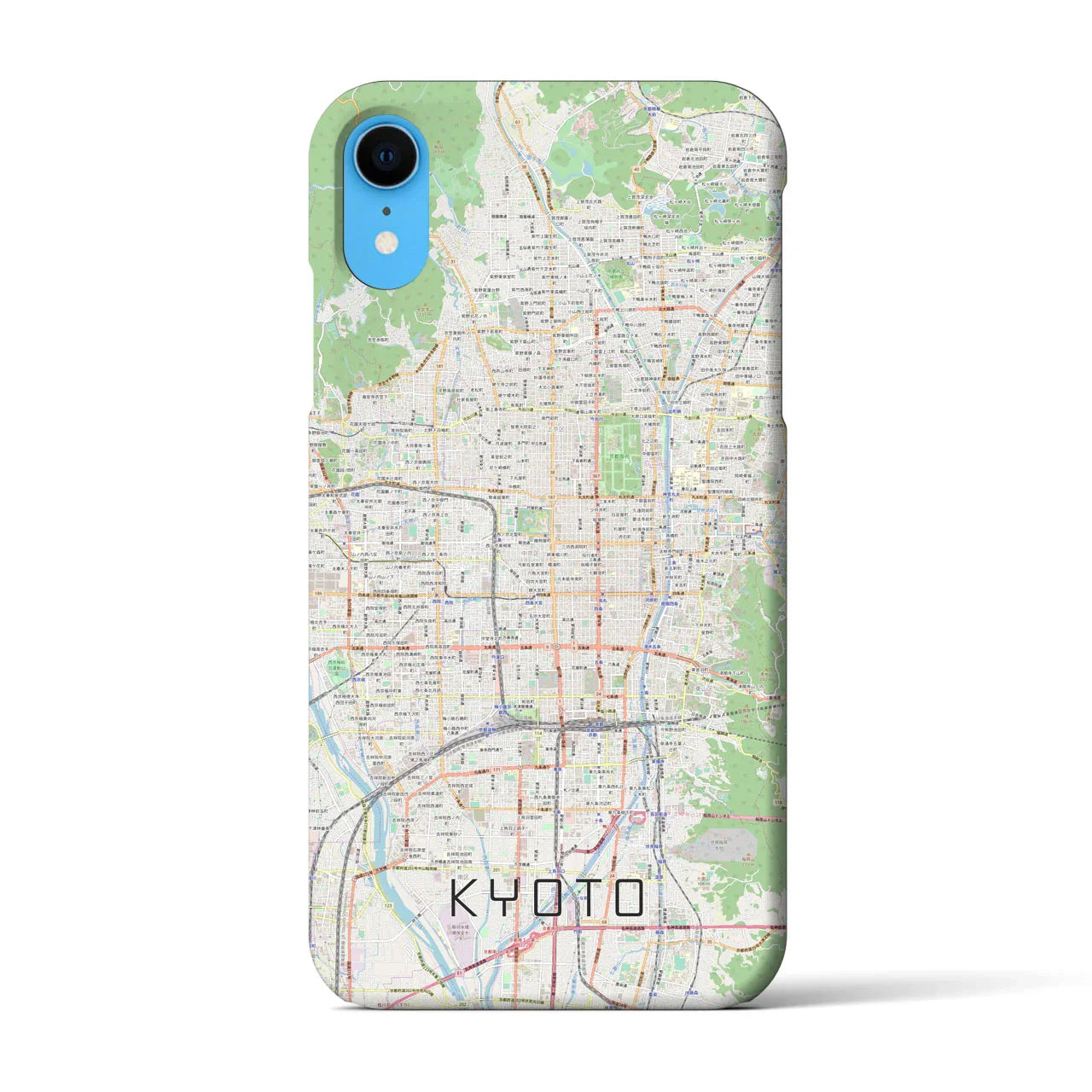 【京都(京都府)】地図柄iPhoneケース(バックカバータイプ)