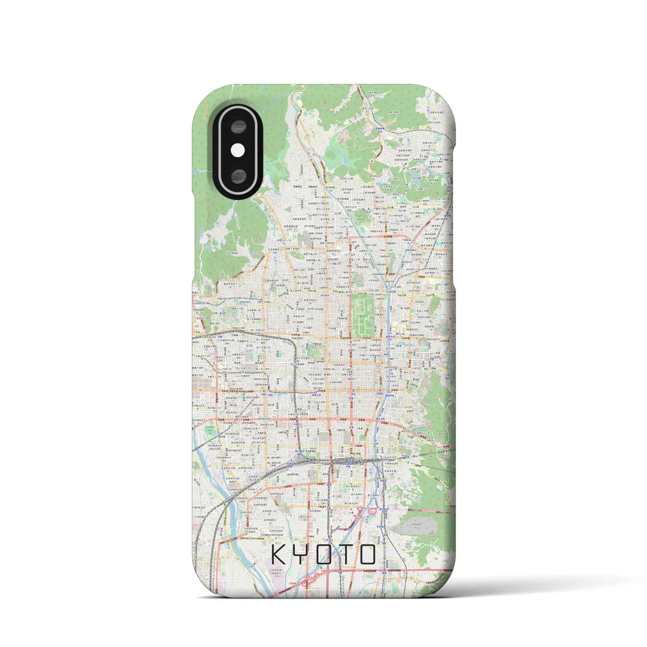 【京都(京都府)】地図柄iPhoneケース(バックカバータイプ)