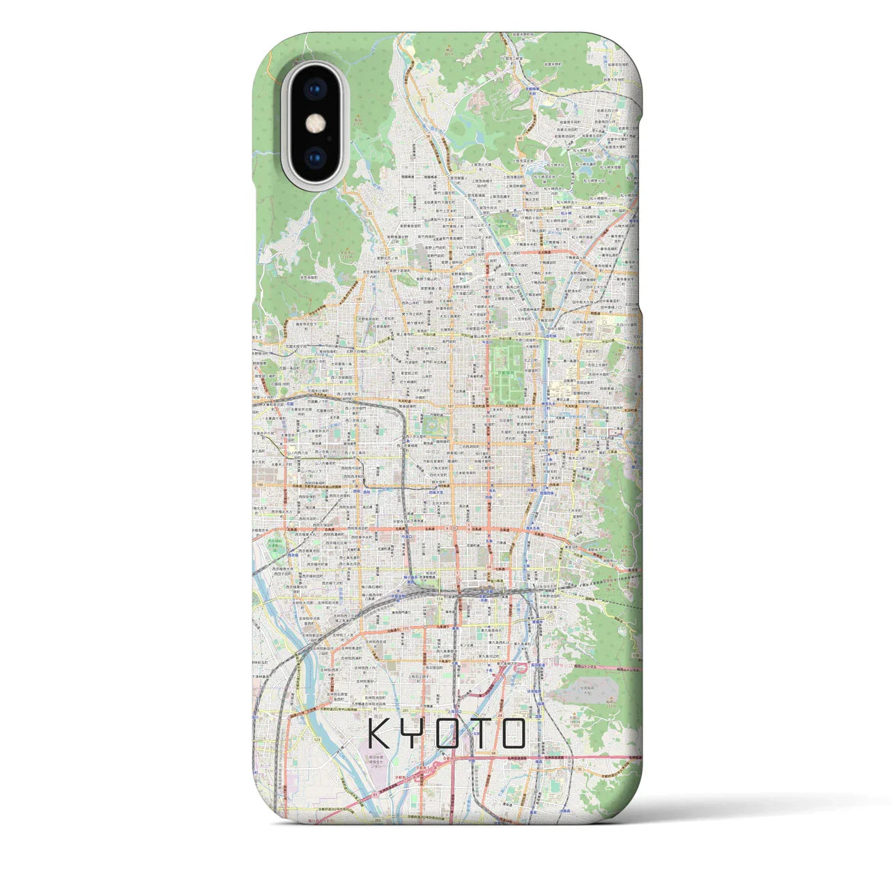 【京都(京都府)】地図柄iPhoneケース(バックカバータイプ)