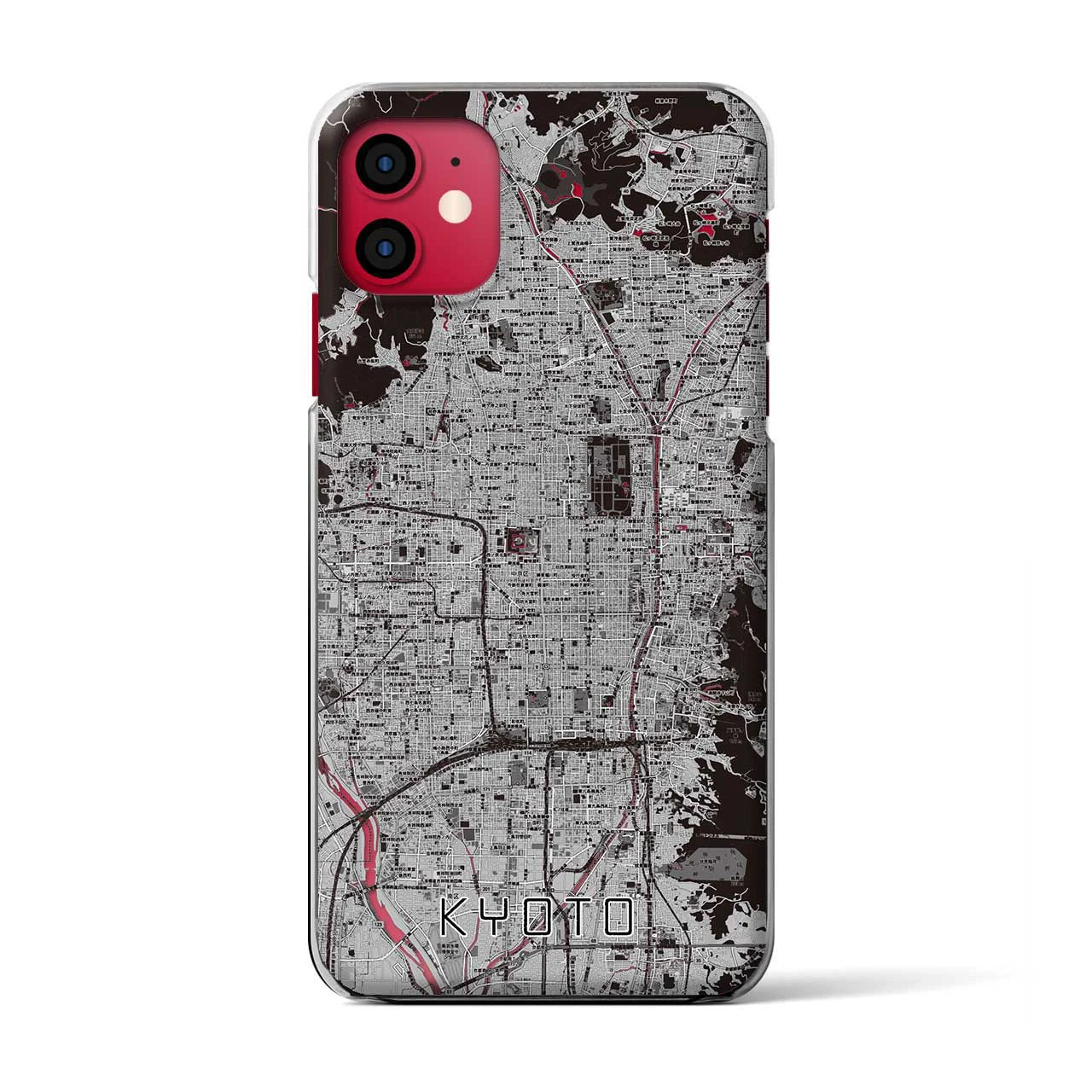 【京都(京都府)】地図柄iPhoneケース(クリアタイプ)