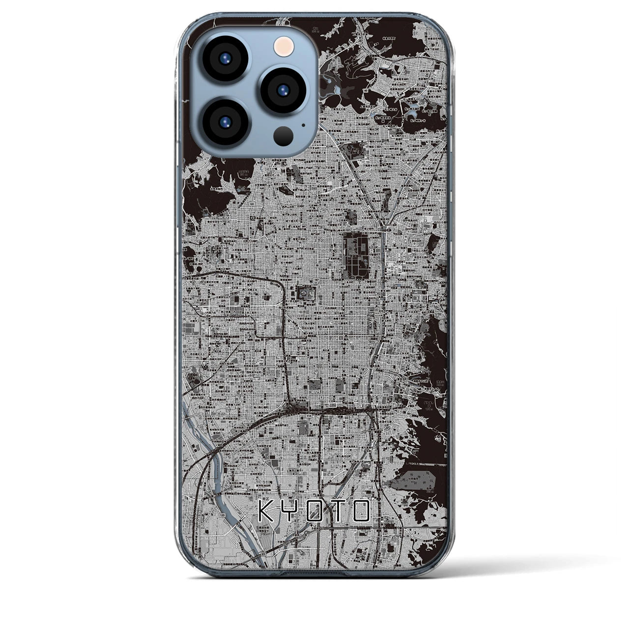 【京都(京都府)】地図柄iPhoneケース(クリアタイプ)