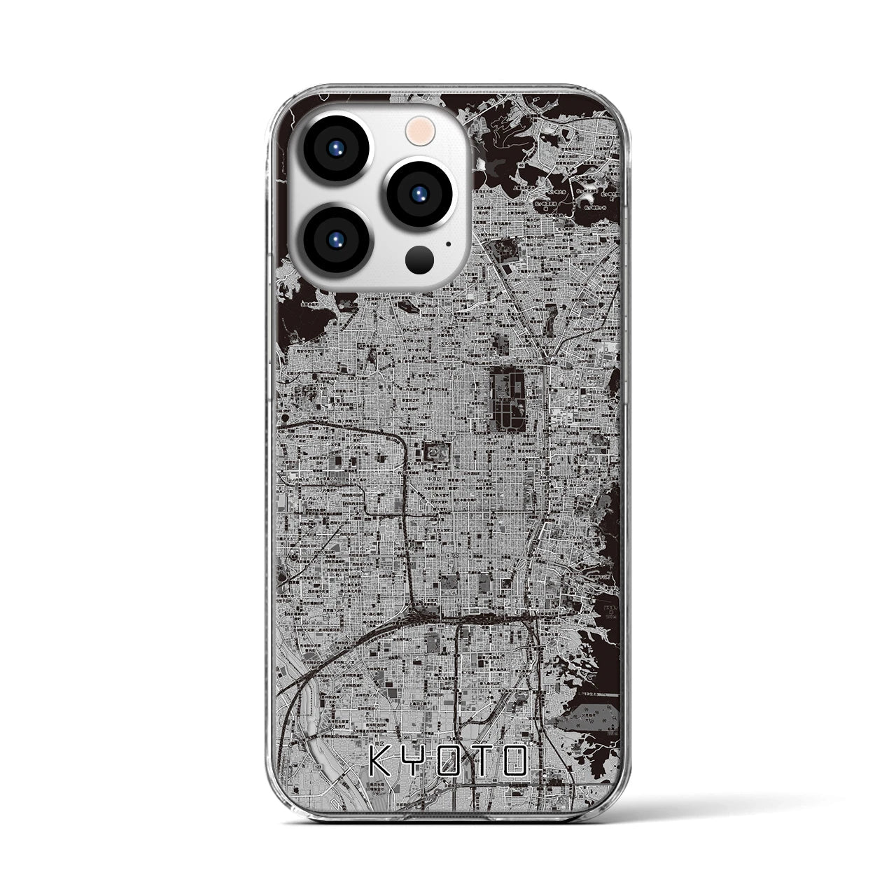 【京都(京都府)】地図柄iPhoneケース(クリアタイプ)